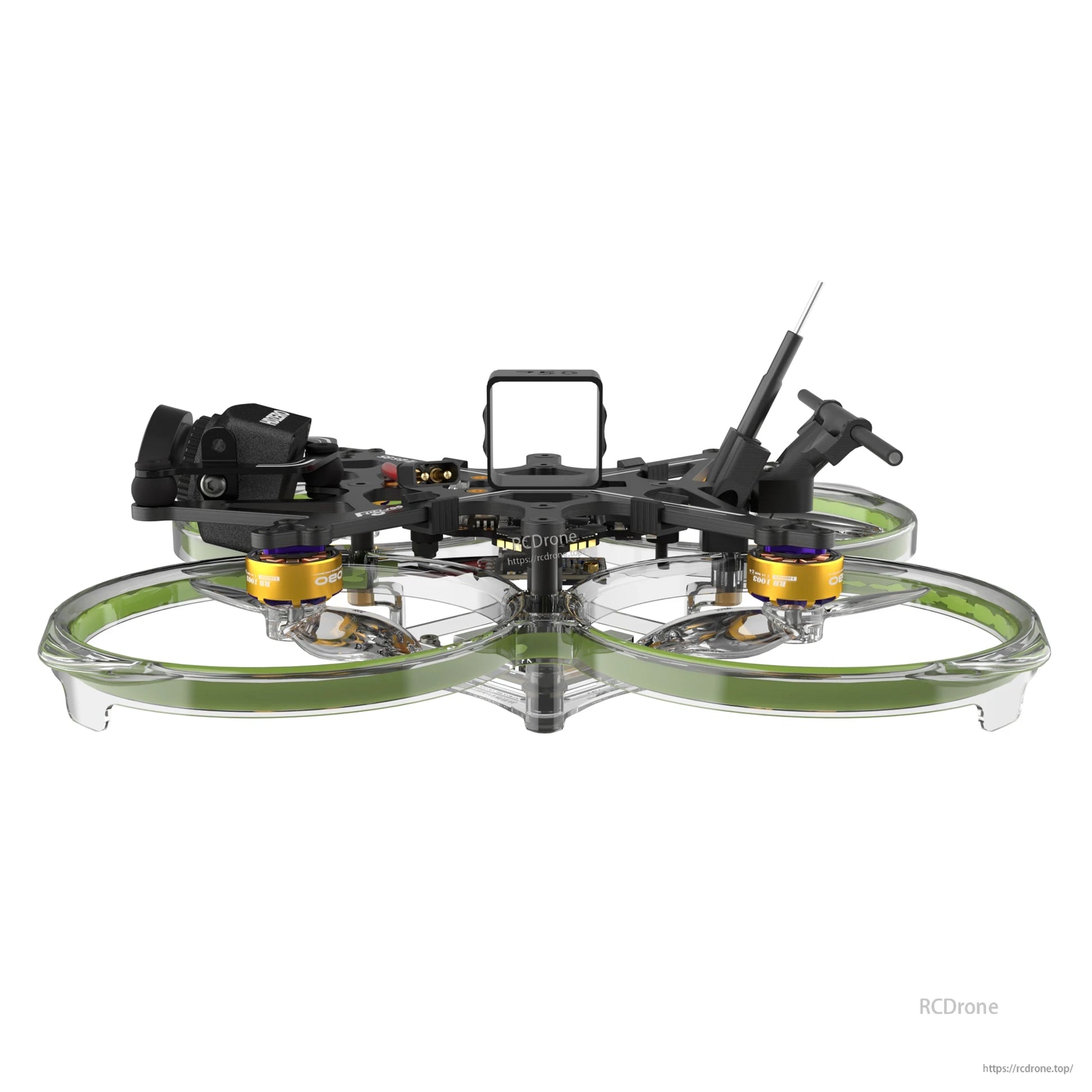 Flywoo FlyLens 85 HDZero 2S brushless whoop FPV drone with ducted prop guards, HD camera mount, and antenna