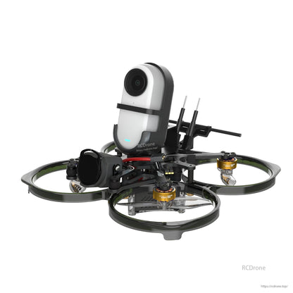Flywoo FlyLens 85 HDZero brushless whoop FPV drone with ducted prop guards, HD camera and dual antennas