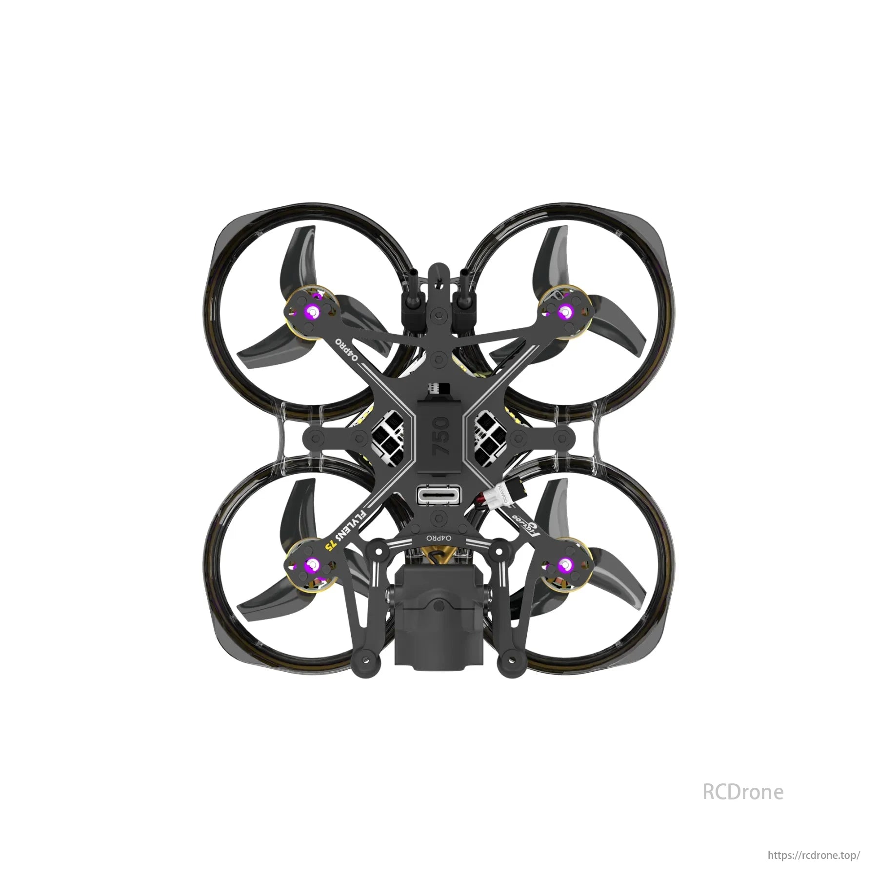 Flywoo Flylens 75 HD O4 PRO 2S 1.6-Inch Whoop FPV, Flywoo Flylens 75 HD O4 PRO 2S FPV drone with DJI O4 Air Unit Pro, F405 FC, compact design, and advanced technology.
