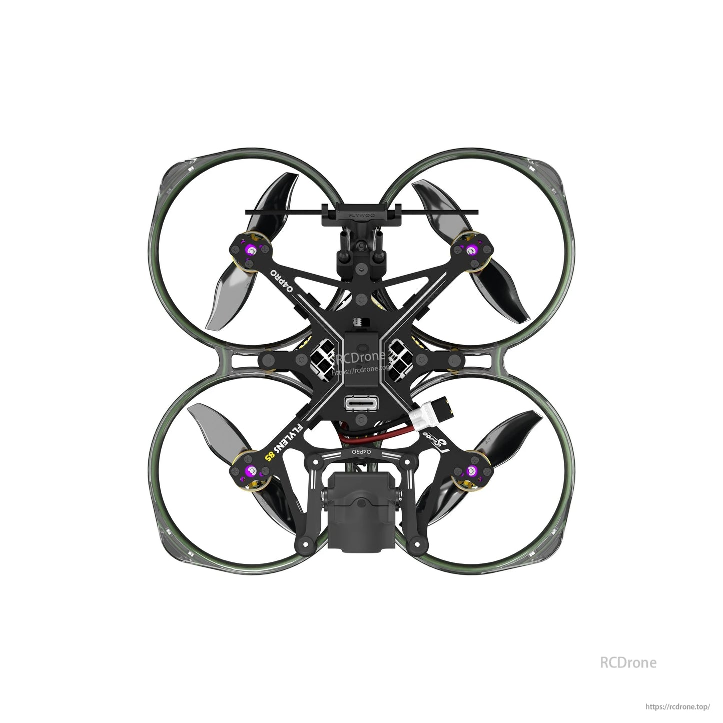 Flywoo Flylens 85 HD O4 PRO 2S LED Whoop FPV Drone V1.3 con DJI O4 Pro Air Unit, GOKU F405 AIO