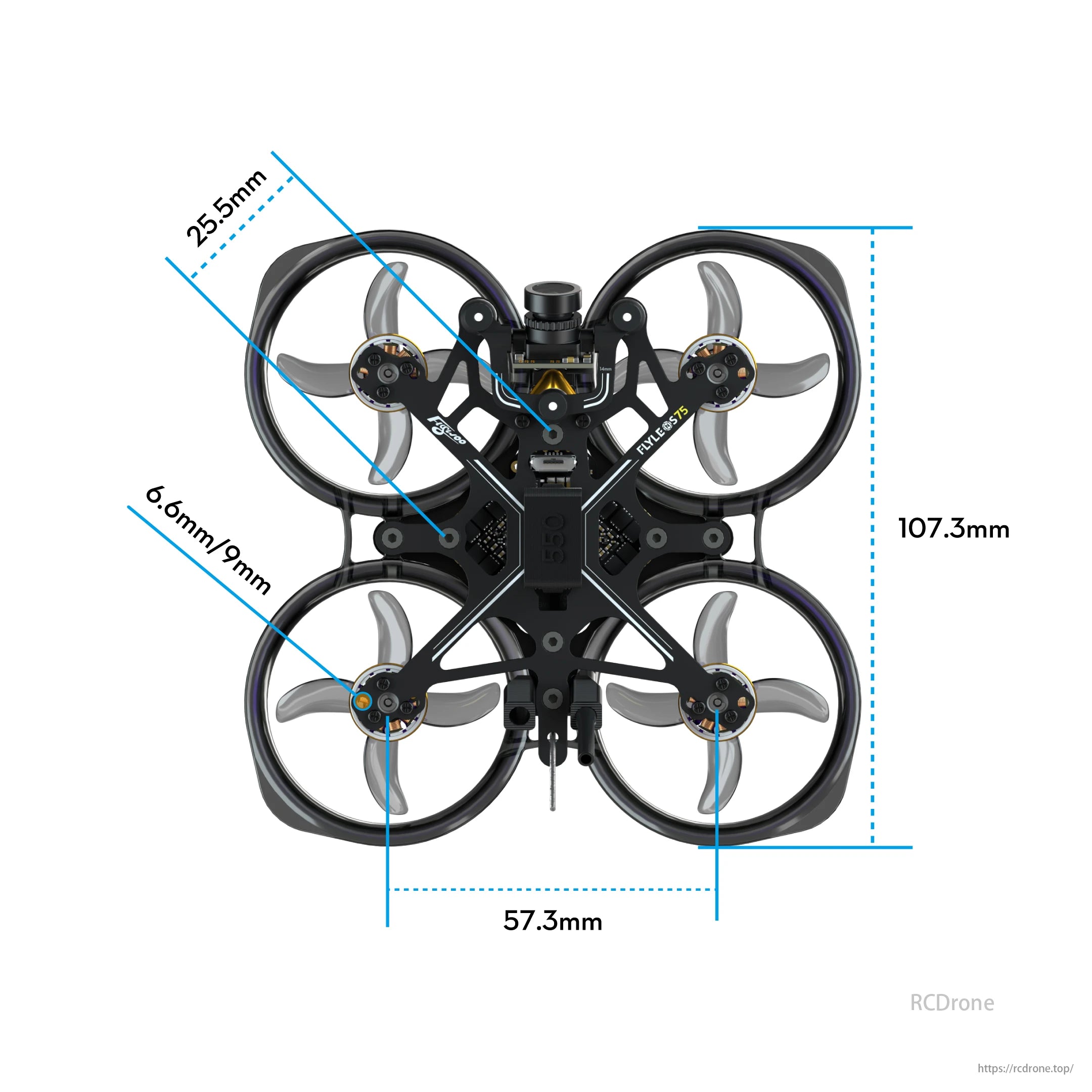 Flywoo Flytimes 85 Cinewhoop, Flytimes 85 HDZero 2S Micro Drone features HD digital video transmission, shock-absorbing camera platform, and ROBO 1003 motors for efficient flight.