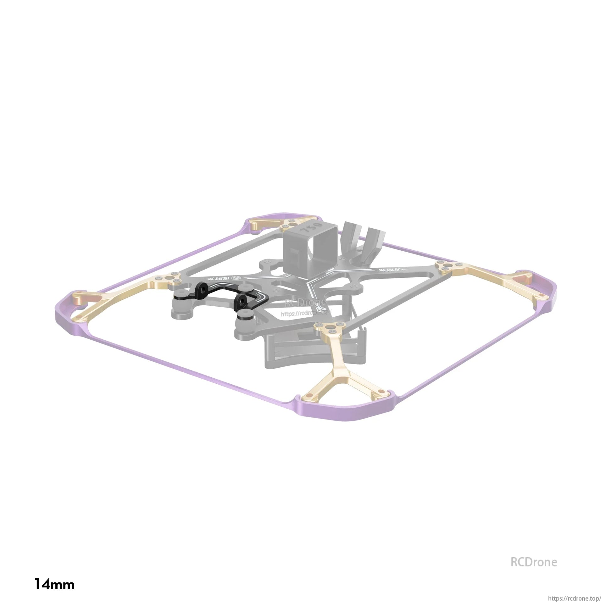 Flywoo Flytimes 85 2-inch micro drone frame kit with purple TPU prop guards and 14 mm profile