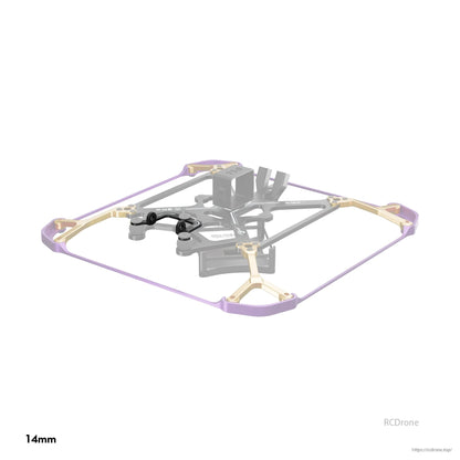 Flywoo Flytimes 85 2-inch micro drone frame kit with purple TPU prop guards and 14 mm profile