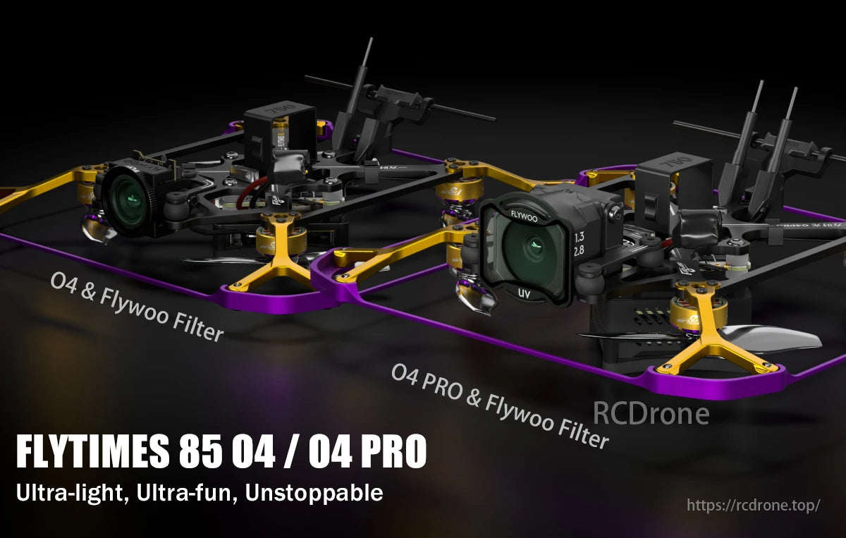 Flywoo Flytimes 85 O4 Cinewhoop, Flywoo Flytimes 85 O4/O4 Pro Cinewhoop: Ultra-light, fun, durable, with advanced Flywoo Filter for great flight experience.