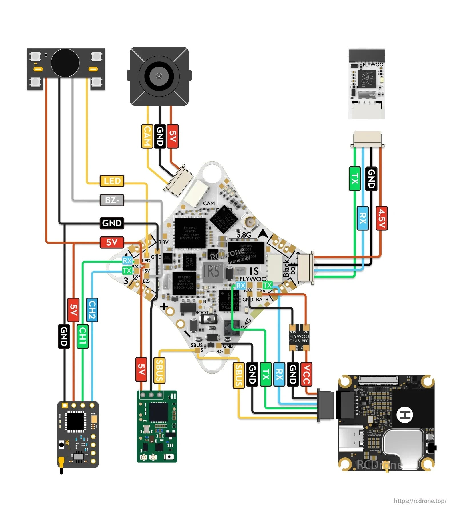 Flywoo GOKU F405 ERVT 1S 5A 5-in-1 400mw ELRS AIO