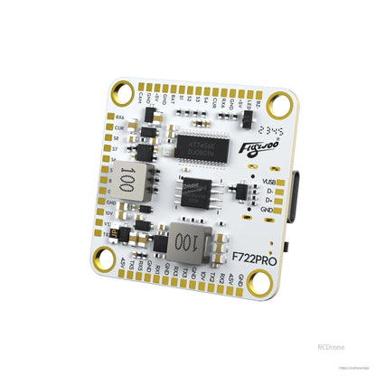 Flywoo GOKU F722 PRO V2 30x30 flight controller with AT7456E OSD, corner mounting holes, and side USB port