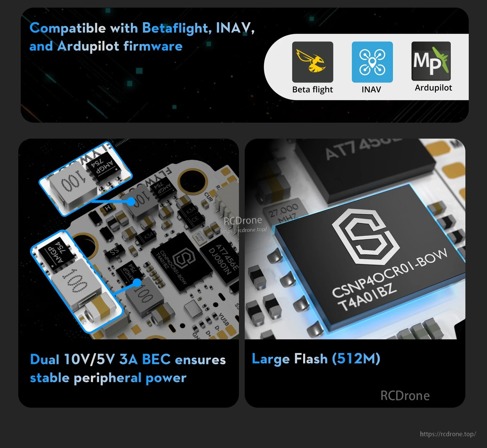 Flywoo GOKU H743 PRO Mini 45A 32Bit 128K 20*20 Stack -- Plug&Play O4 / O4 Pro