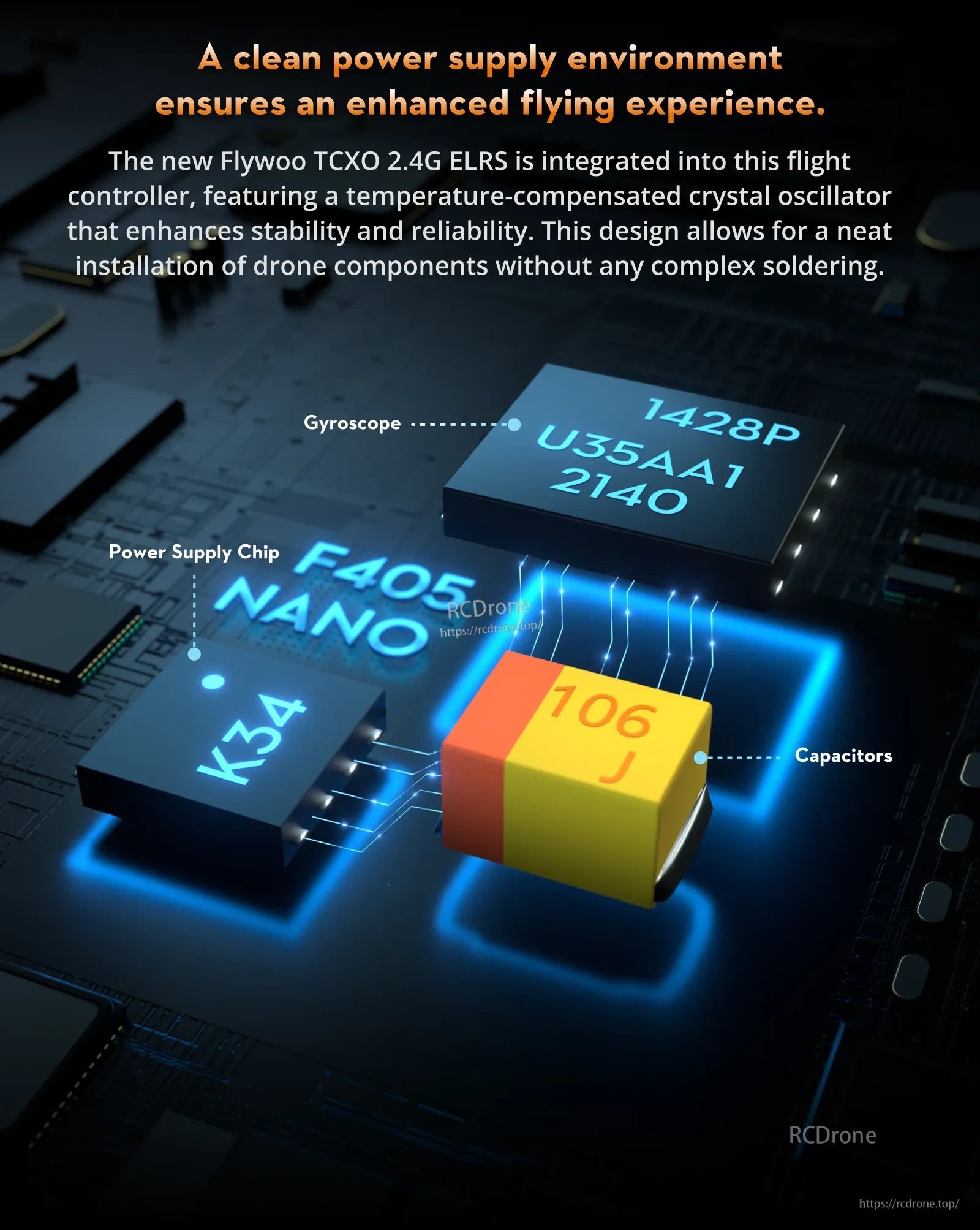Flywoo GOKU HEX GN405 Nano HD 20A Stack V3 W/ TXCO ELRS 2.4g Plug&Play O4 / O4 Pro