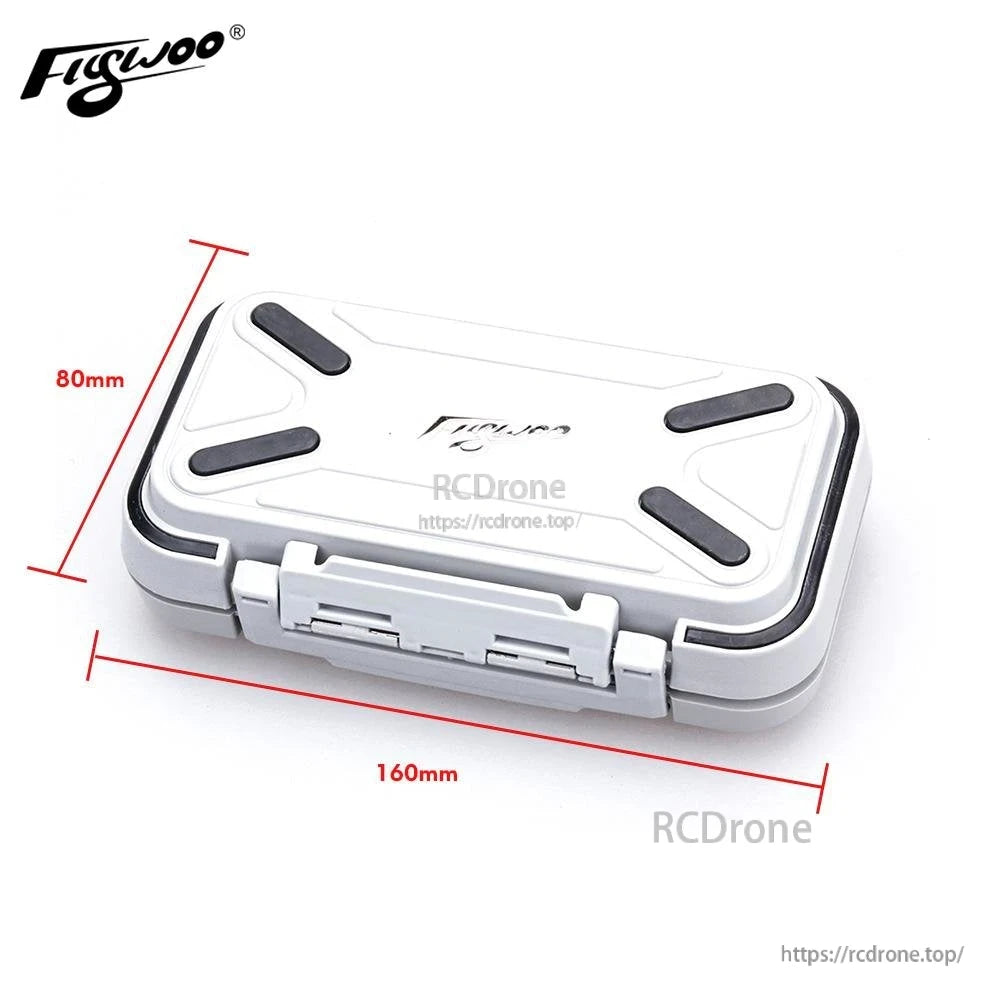 Flywoo M2 Hardware Pack for FPV Building, Flywoo M2 hardware pack storage case with Flywoo logo, non-slip pads, and 160 x 80 mm size markings