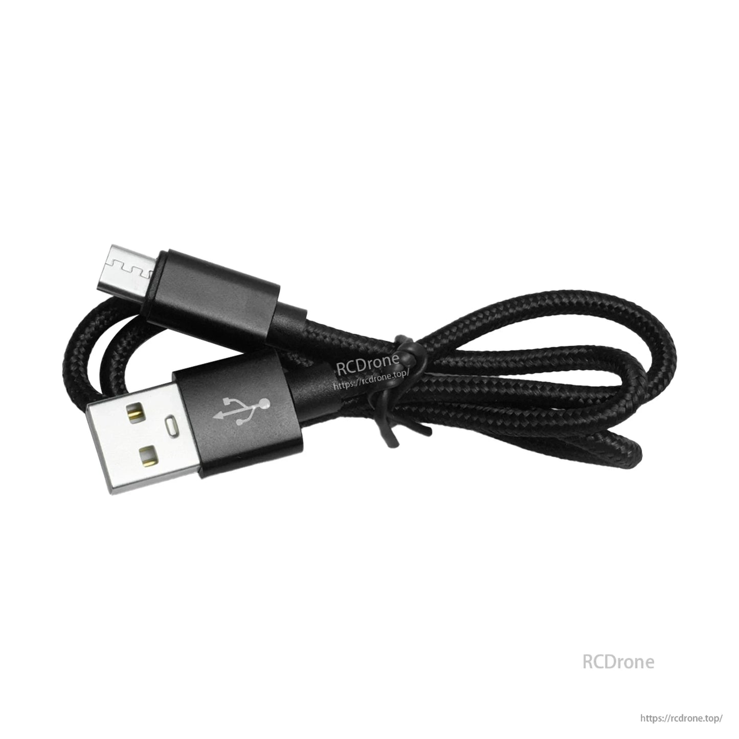 Flywoo Micro USB Data Cable, Flywoo braided USB-A to Micro USB data cable with black connectors for charging and syncing compatible devices