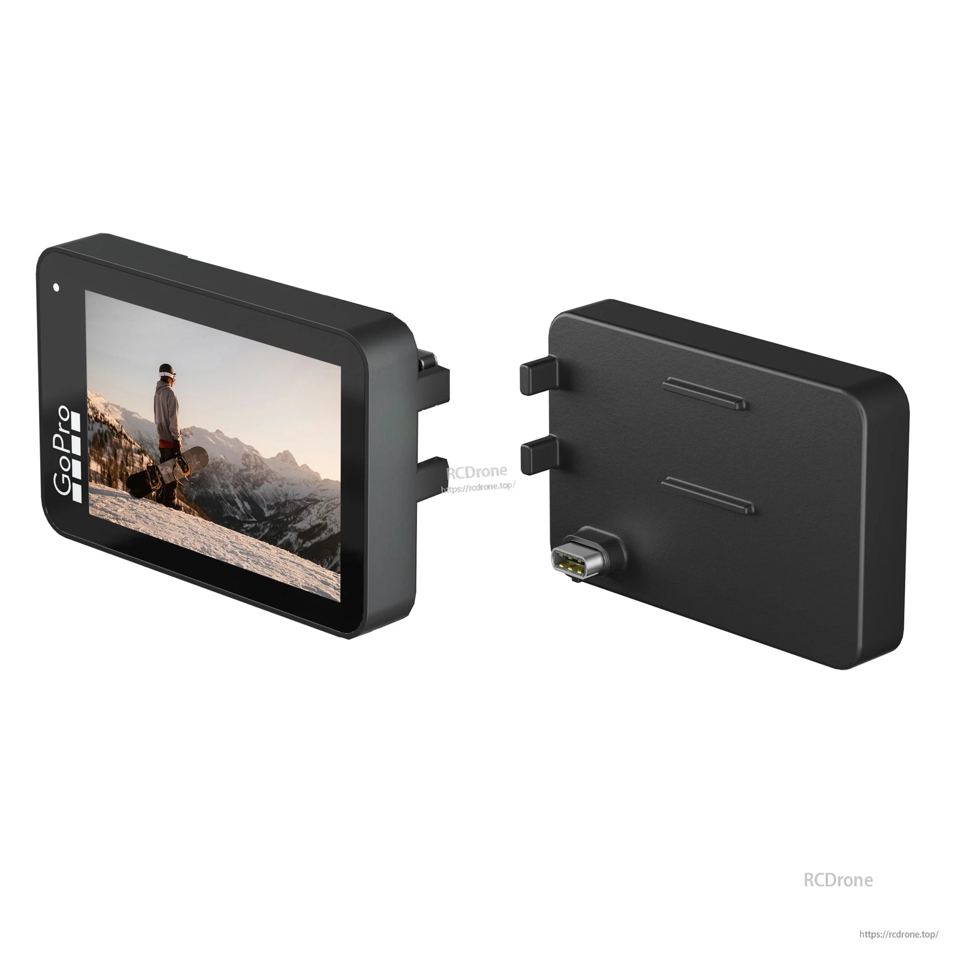 Flywoo Naked GoPro V2 Pro rear touchscreen module with GoPro display and plug-in Type-C connector