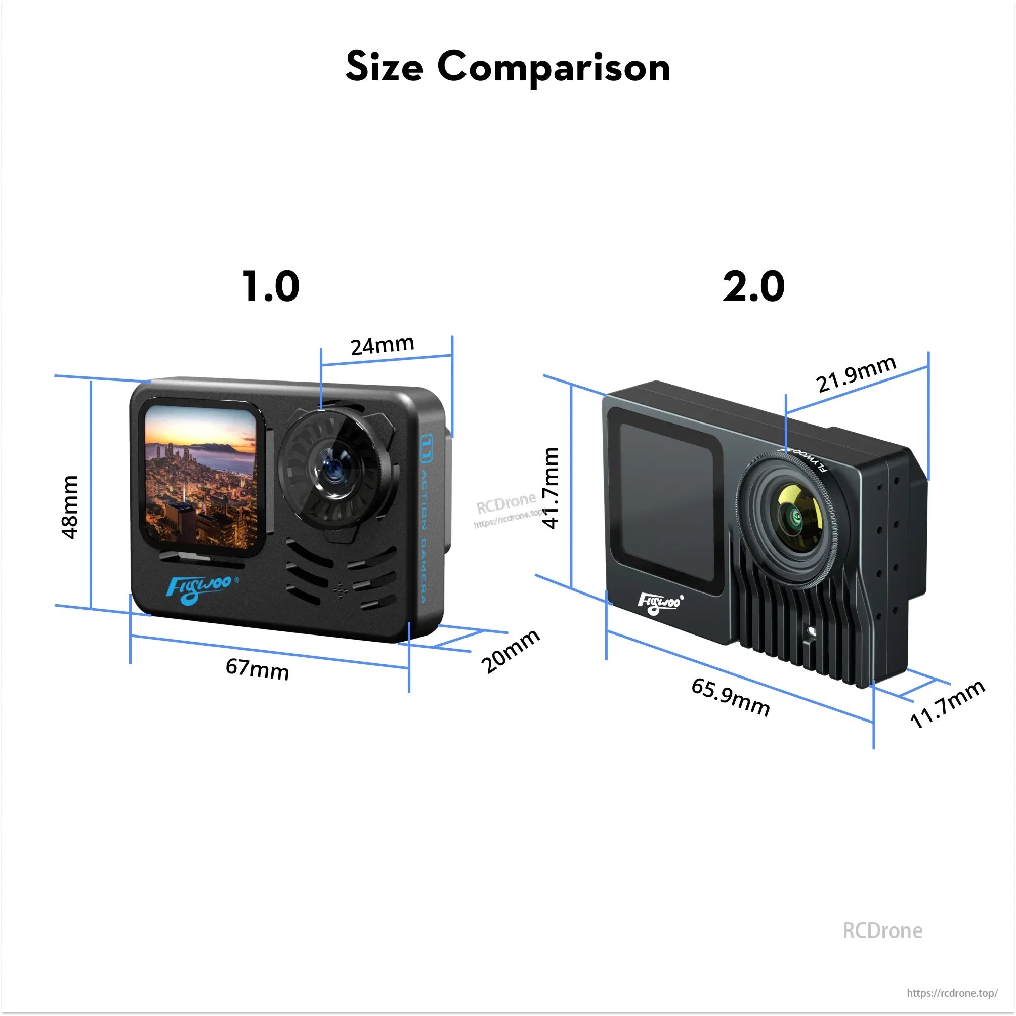 Flywoo Naked Gopro Action Camera V2 GP9 / GP10 / GP11 / GP12 / GP13 Pro