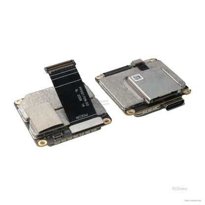 Flywoo O3 unit connect cable ribbon attached to a compact module with metal shield and mounting holes