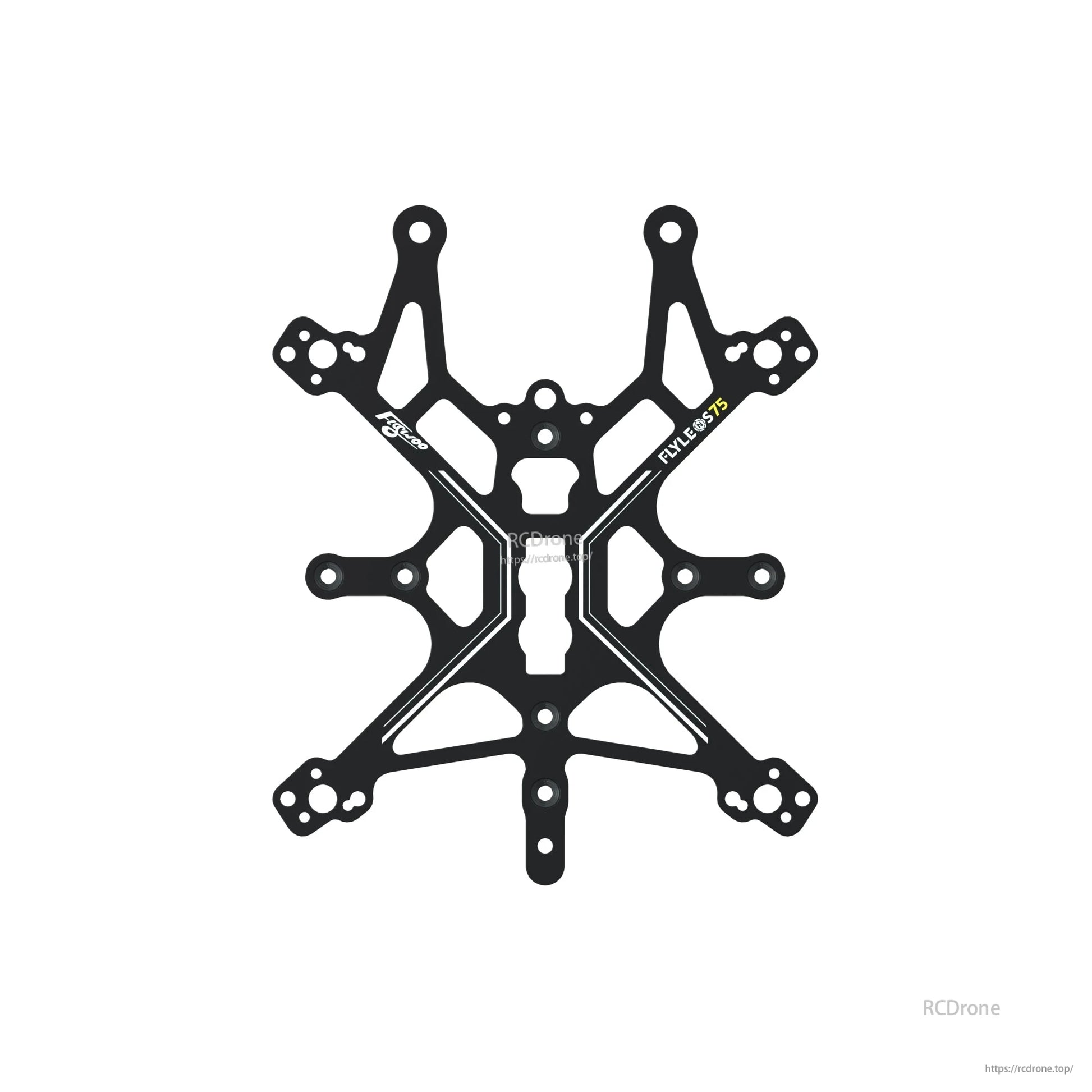 Flywoo FlyLens 75 CNC-cut mounting plate with multiple screw holes for O4 Air Unit cooling kit