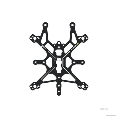 Flywoo FlyLens 75 CNC-cut mounting plate with multiple screw holes for O4 Air Unit cooling kit