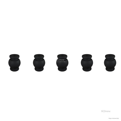 Set of five black rubber vibration dampers grommets for FPV drone frame mounting hardware