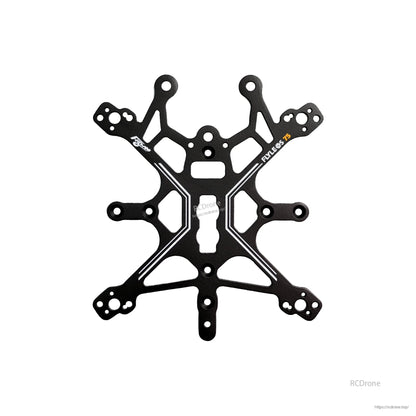 Flywoo FlyLens 75 carbon fiber frame plate with multiple mounting holes and white accent lines