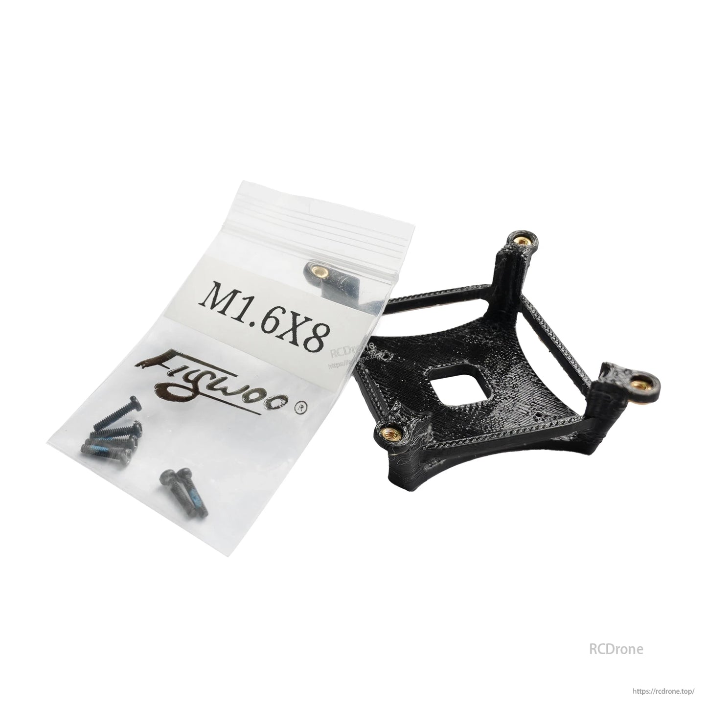 Flywoo O4 Air Unit cooling kit mount plate with brass inserts and M1.6x8 screws for FlyLens frame