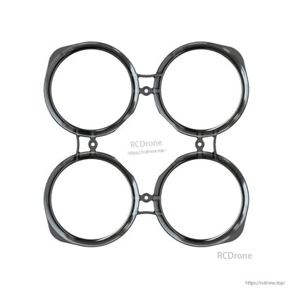 Black ducted prop guard frame piece with four circular rings and mounting tabs for Flywoo FlyLens 75/85