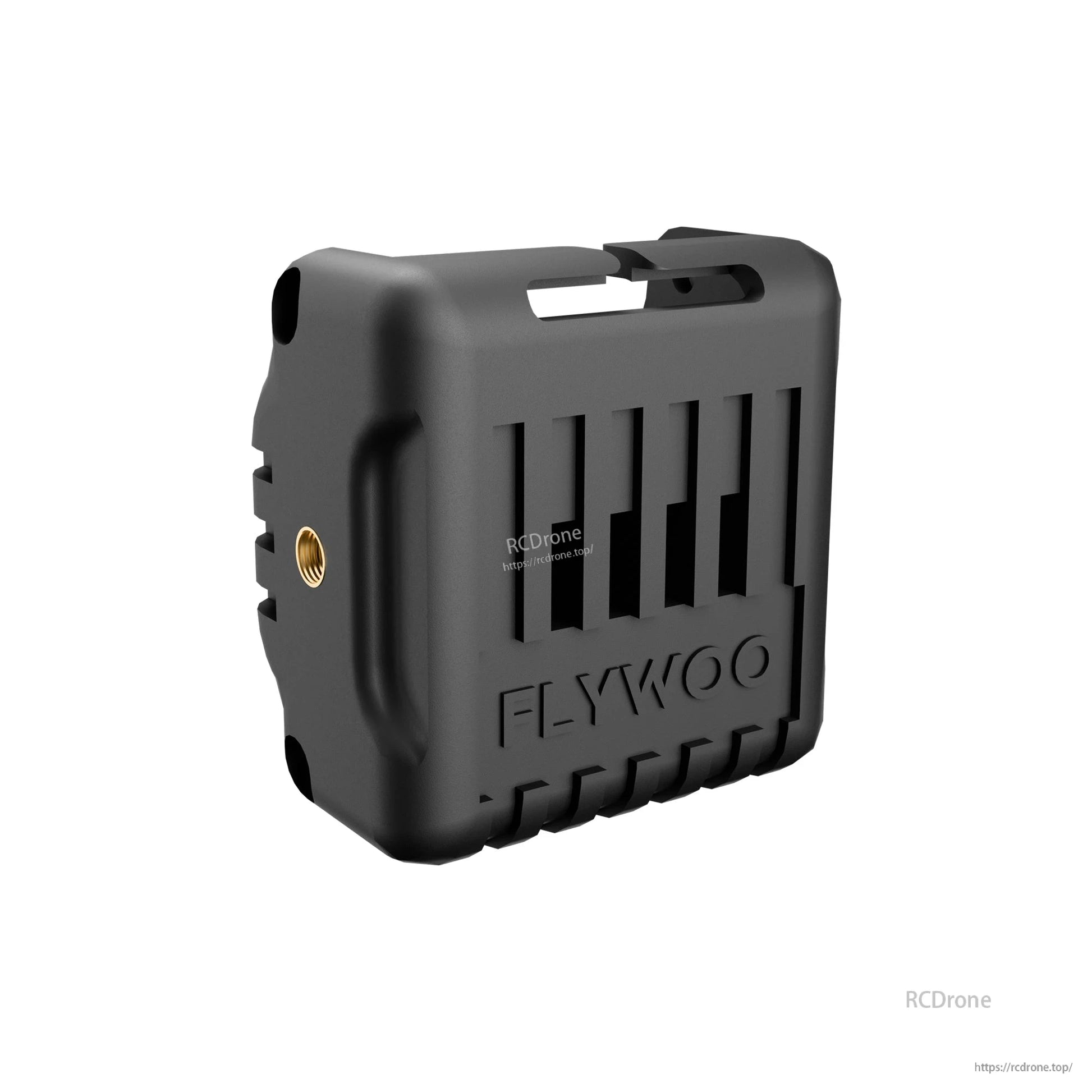 Flywoo O4 Wide Lens, Black Flywoo O4 camera housing with vented back panel and brass threaded insert for mounting