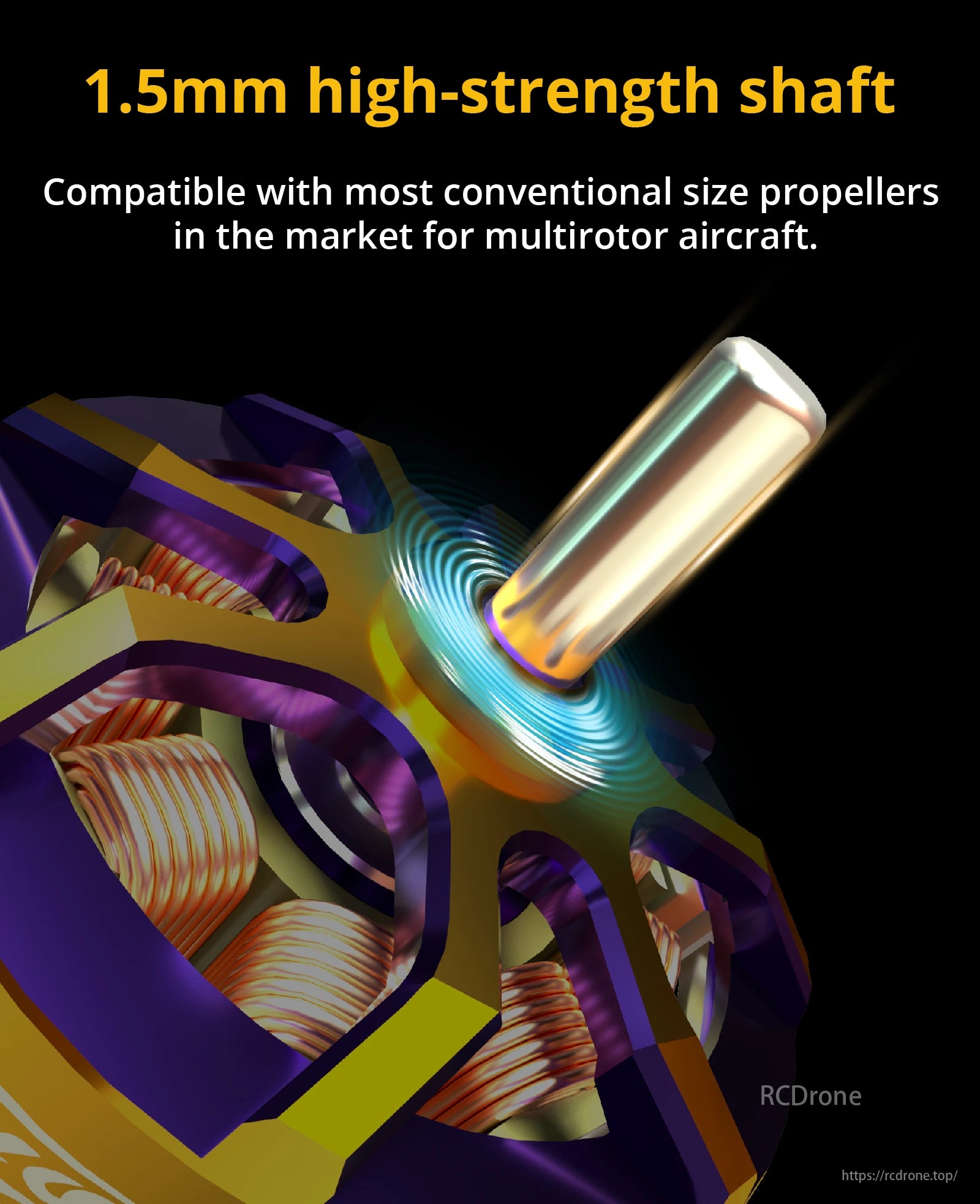 Flywoo ROBO 1003 14800KV 1–2S Brushless FPV Motor, Flywoo ROBO 1003 14800KV motor, 1.5mm shaft, compatible with most propellers for multirotor aircraft, supports 1-2S batteries.