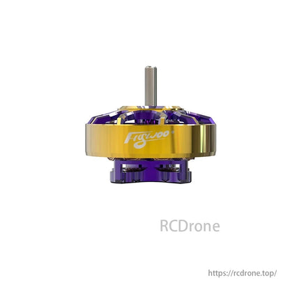 Flywoo ROBO 1202.5 brushless FPV motor, 11500kv, 1S/2S, gold and purple design.