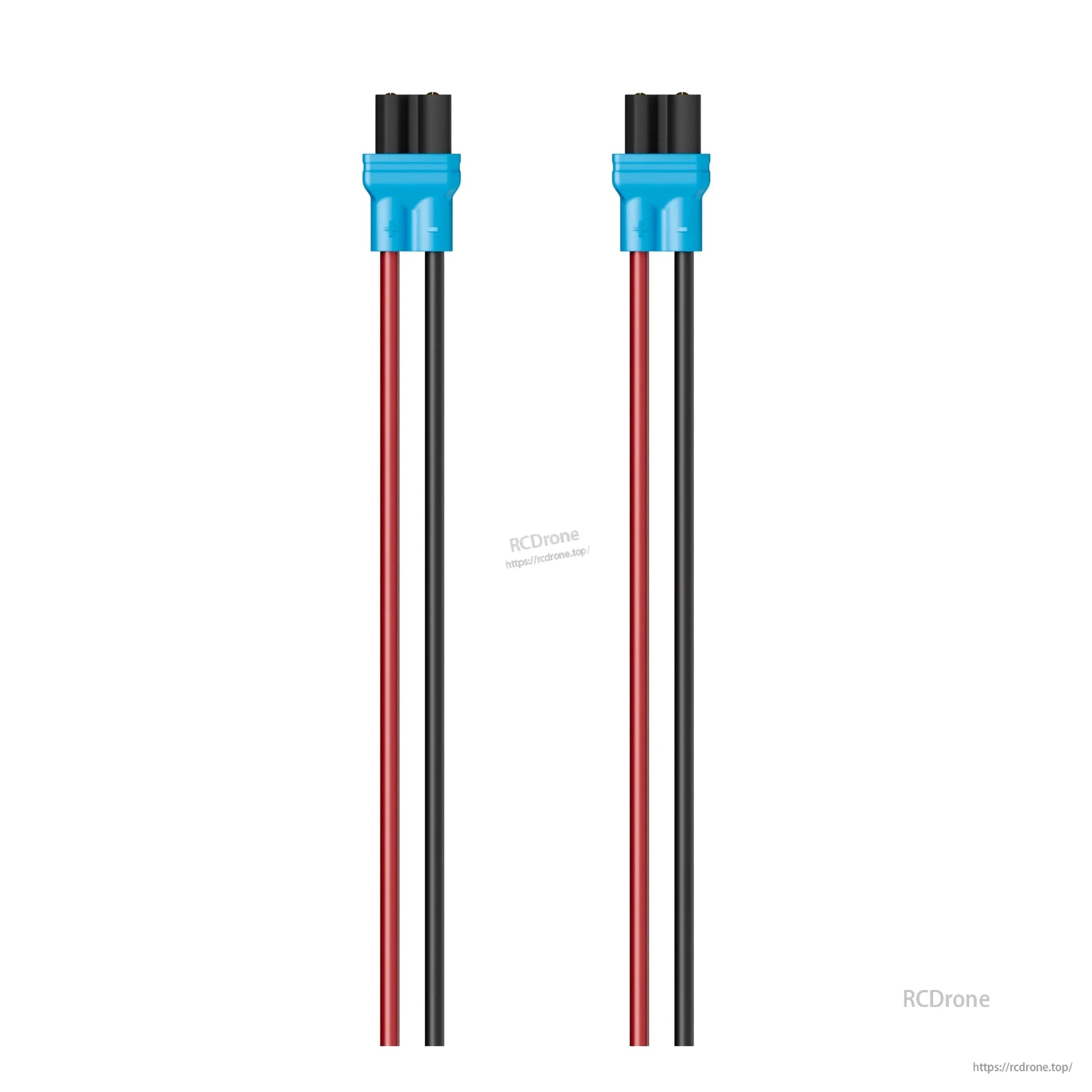 Flywoo XT30UP battery connector pigtails with blue anti-slip sheath and red/black power leads