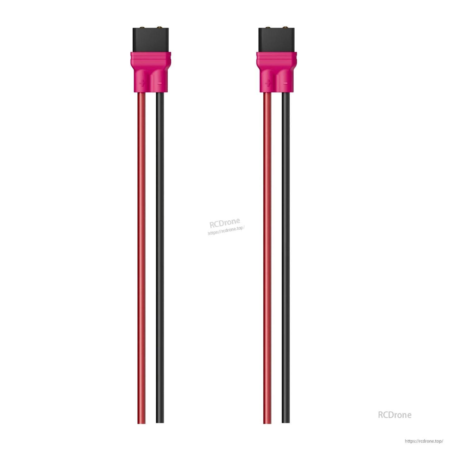 Flywoo XT30UP battery connector pigtails with pink XT30 plugs and red/black leads for RC drone wiring