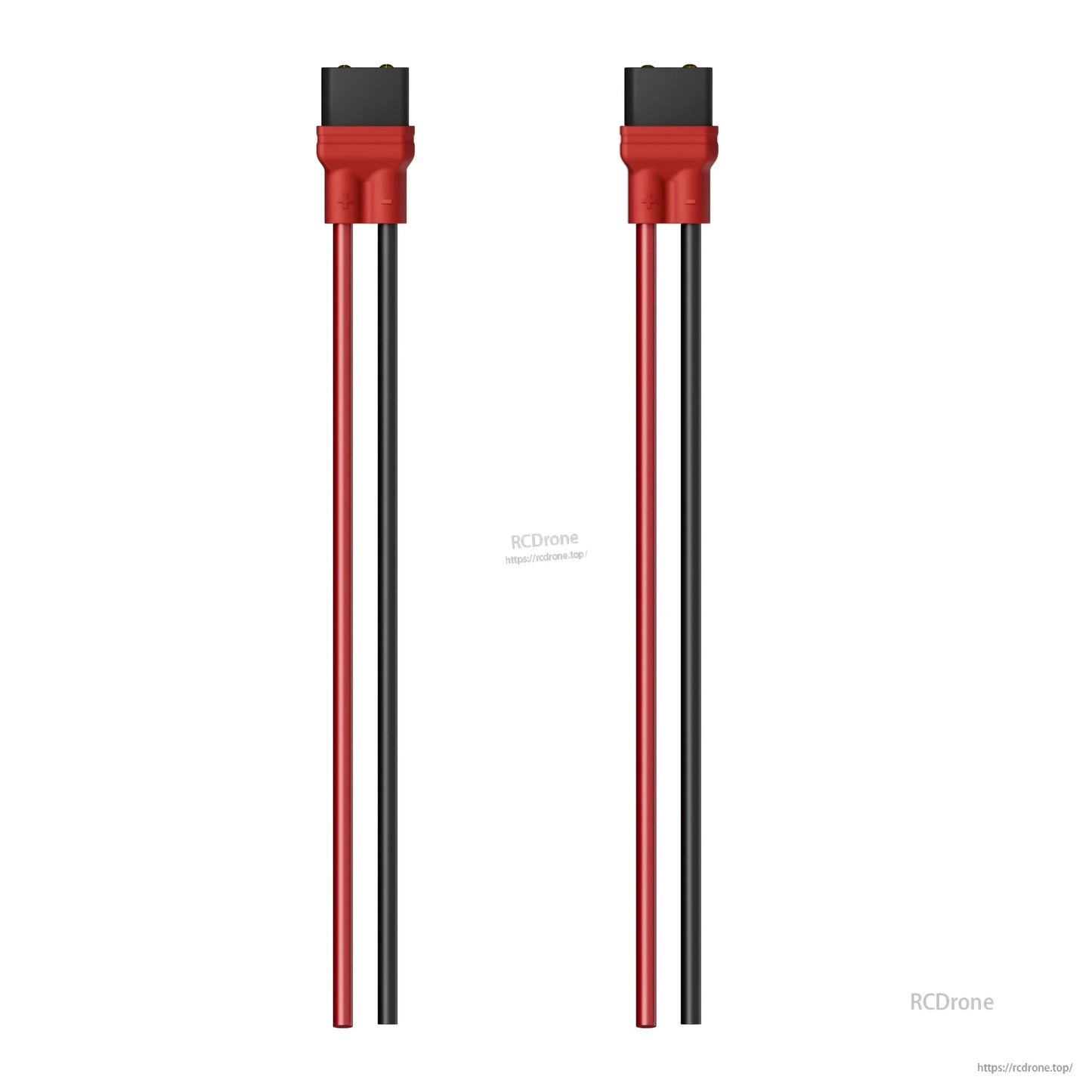 Pair of Flywoo XT30 battery connector pigtails with red XT30 housings and red/black pre-wired leads