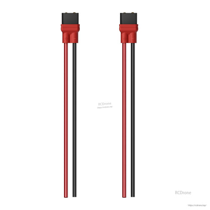 Pair of Flywoo XT30 battery connector pigtails with red XT30 housings and red/black pre-wired leads