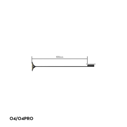 Flywoo O4 Air Unit Cooling CNC Kit, Flywoo O4/O4 Pro CNC cooling kit side profile with 100mm length measurement
