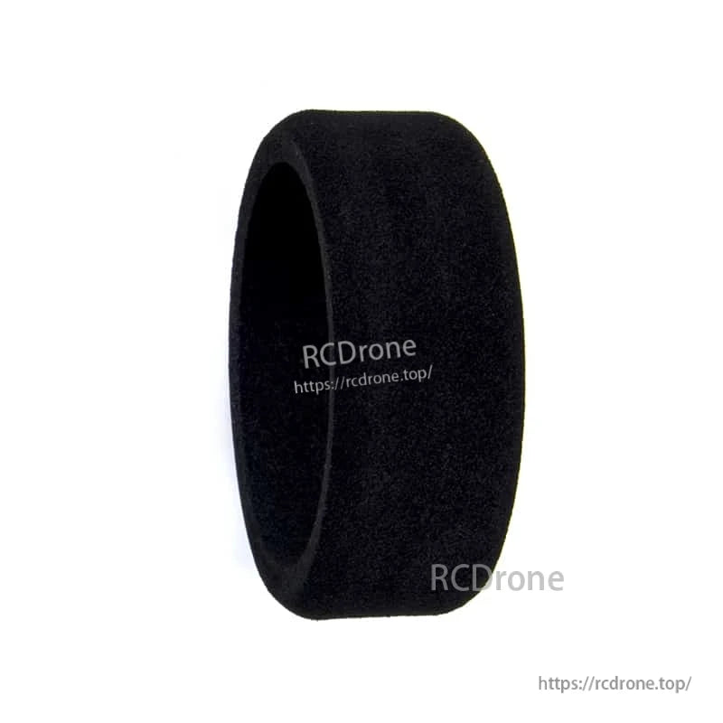 Angled view of black ring (watermarked) showing inner opening