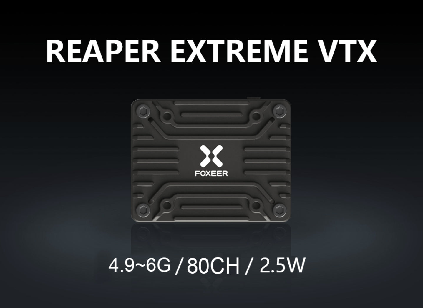 Foxeer 4.9G~6G Reaper Extreme V3 2.5W 80CH VTX, A camera module with advanced features including 4.9G to 6G Reaper Extreme V3, 2.5W power and 80-channel video transmission.