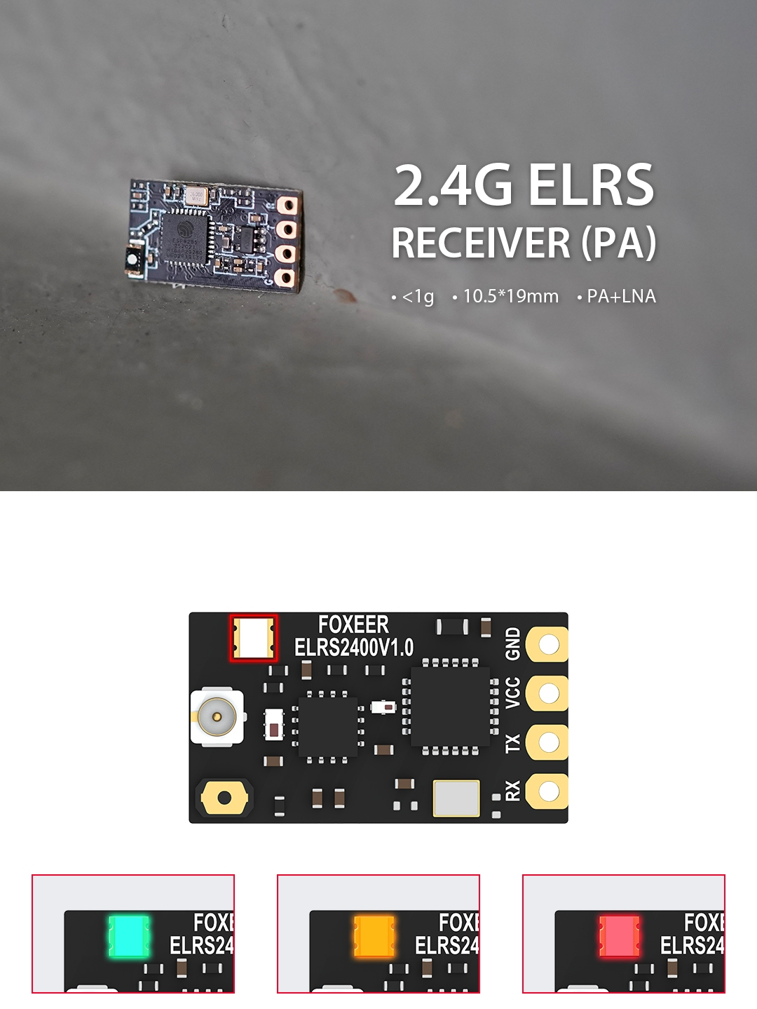 Foxeer ELRS 2.4G Receiver LNA