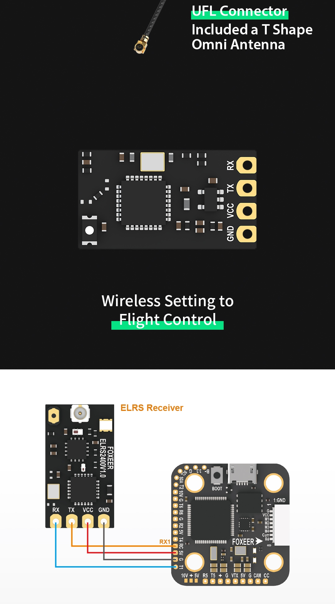 Foxeer ELRS 2.4G Receiver LNA