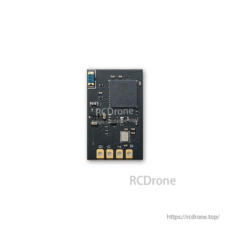 Foxeer ELRS 915/868MHz diversity receiver module PCB with RF chip and gold solder pads