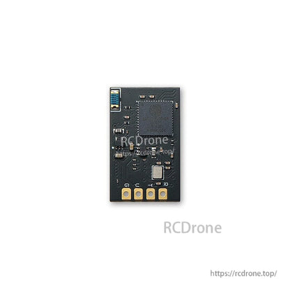 Foxeer ELRS 915/868MHz diversity receiver module PCB with RF chip and gold solder pads