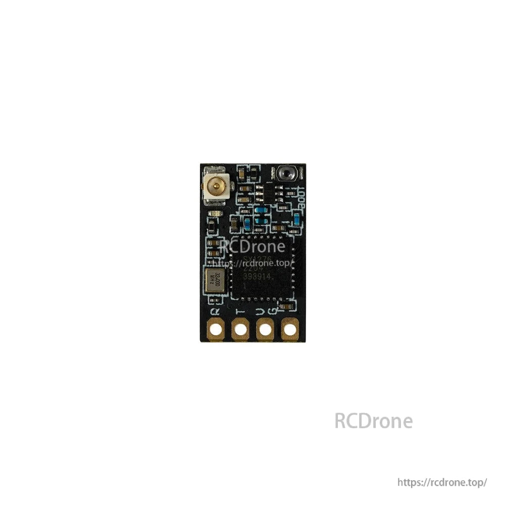 Foxeer ELRS 915/868MHz receiver board with u.FL antenna connector and solder pads for wiring