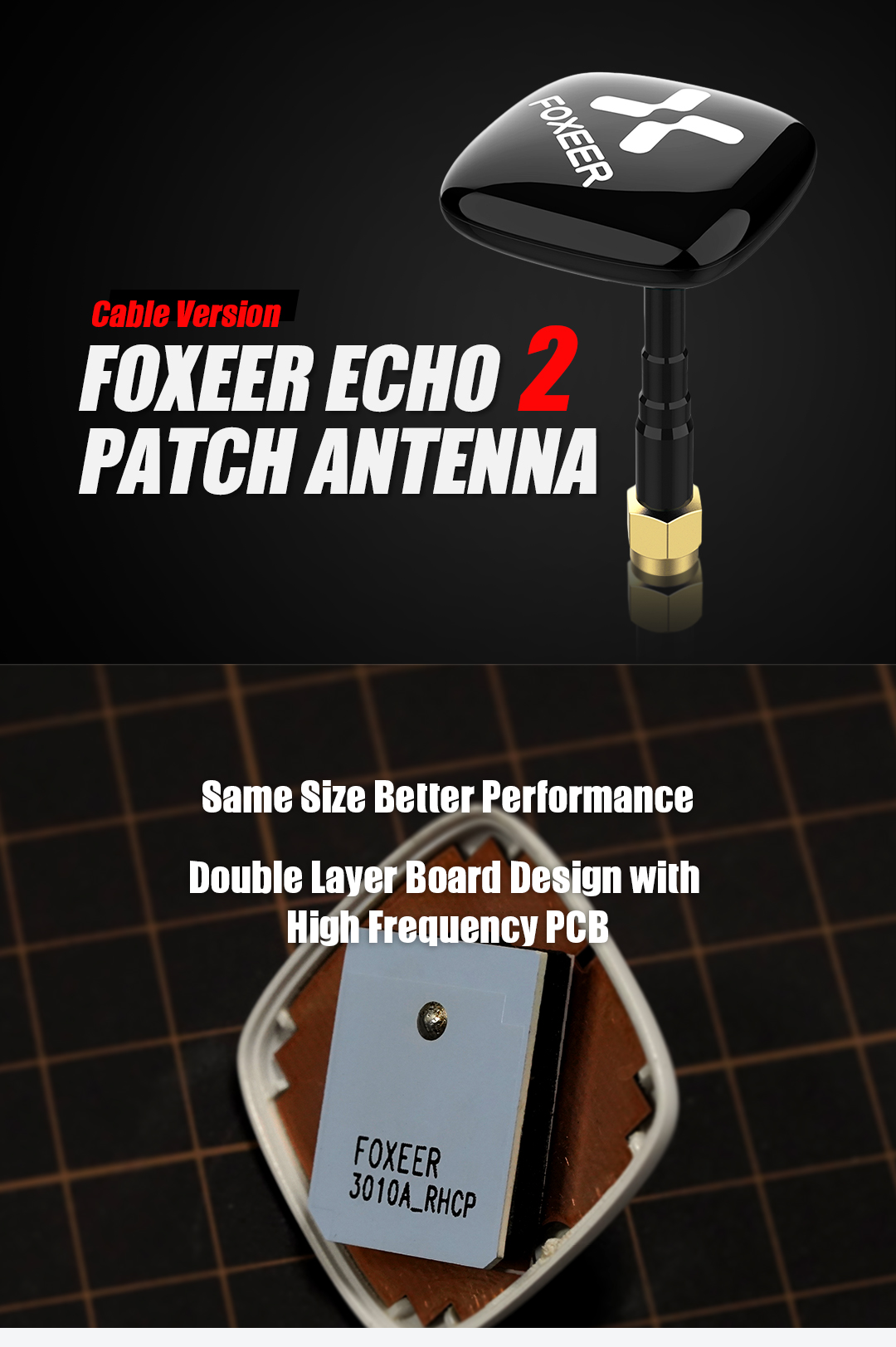 Foxeer Echo 2 5.8G 9dBi Patch Feeder Antenna