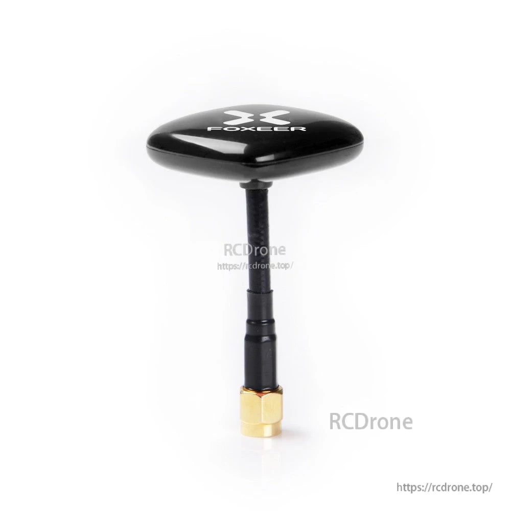 Foxeer Echo 2 5.8GHz 9dBi Patch Feeder Antenna, Foxeer Echo 2 5.8GHz patch feeder antenna with black low-profile radome and gold SMA connector