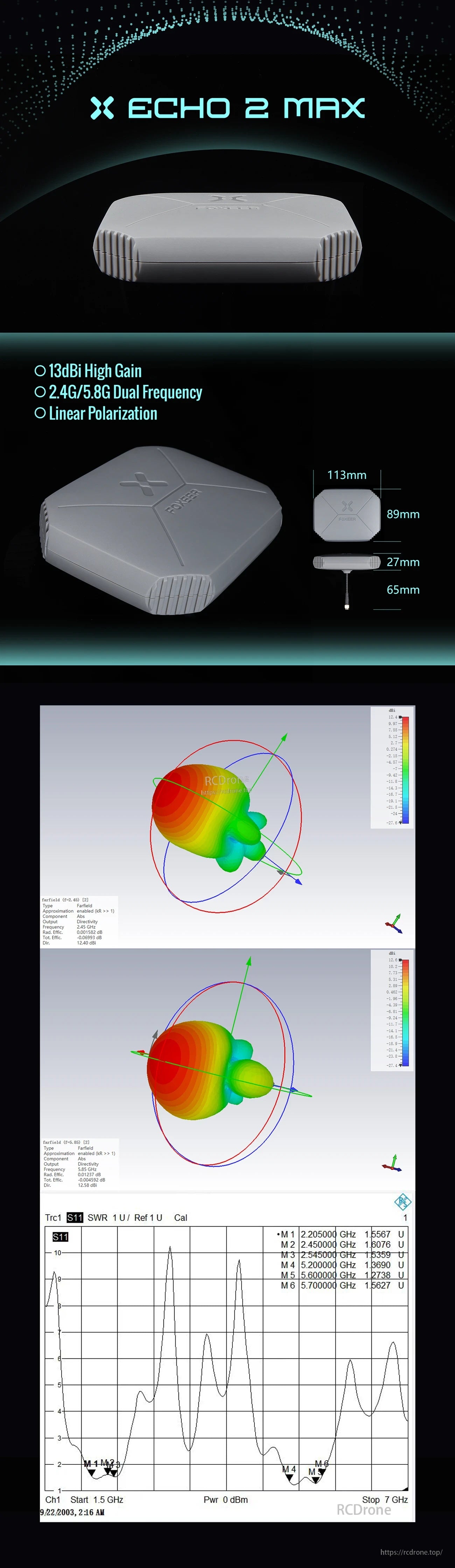 Foxeer Echo 2 Max antenna