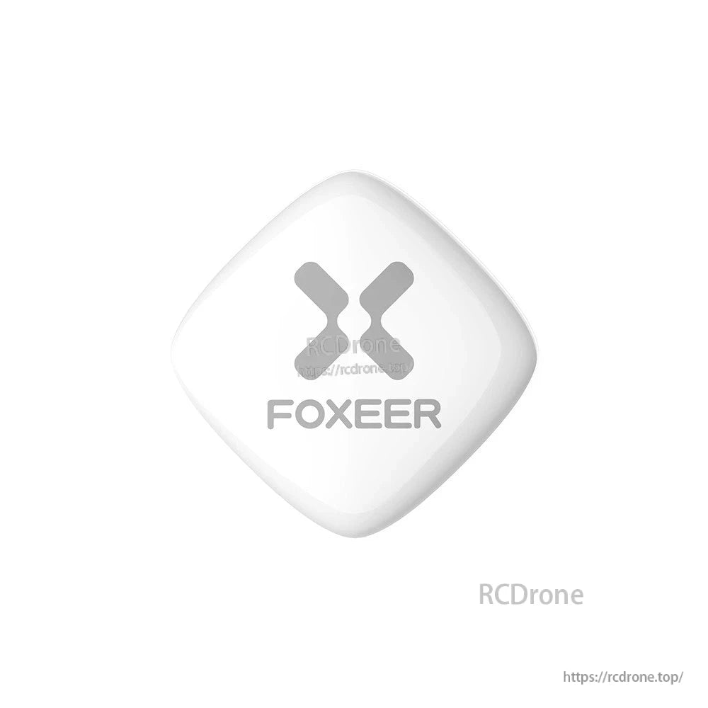 Foxeer Echo 2 patch antenna with white square radome and Foxeer logo on the front face