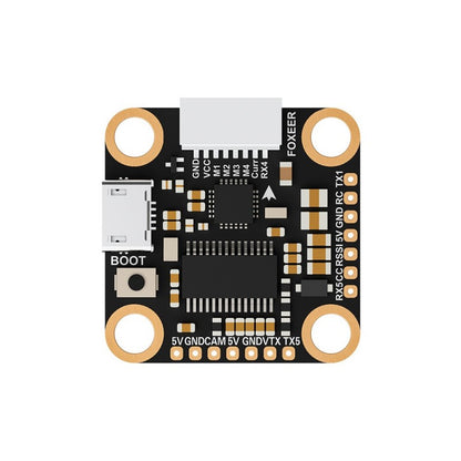 Foxeer F722 V4 Mini MPU6000 Flight Controller, The Foxeer F722 V4 mini flight controller has version 0.38 bootloader and a live firmware status, with ground station and camera busy.