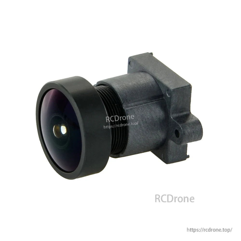 Replacement M12 lens module for Foxeer Legend 1/2 action camera, black housing with wide-angle glass front
