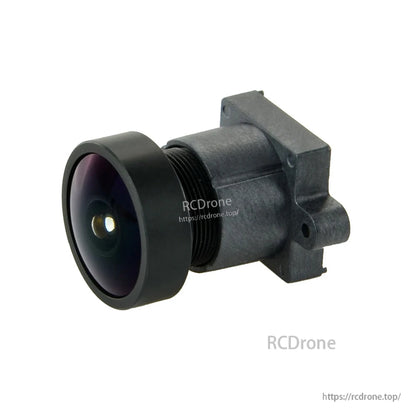 Replacement M12 lens module for Foxeer Legend 1/2 action camera, black housing with wide-angle glass front