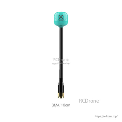 Foxeer Lollipop 4 Plus 5.8GHz FPV omni antenna with teal cap, 10cm black stem and SMA connector