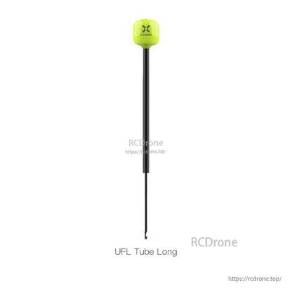 Foxeer Lollipop 4 Plus 5.8GHz FPV omni antenna with green cap on long tube and UFL connector