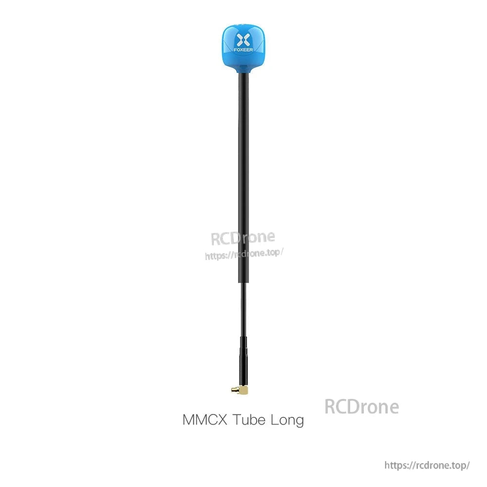 Foxeer Lollipop 4 Plus 5.8GHz FPV omni antenna with long tube stem and MMCX connector, blue cap