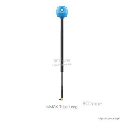 Foxeer Lollipop 4 Plus 5.8GHz FPV omni antenna with long tube stem and MMCX connector, blue cap