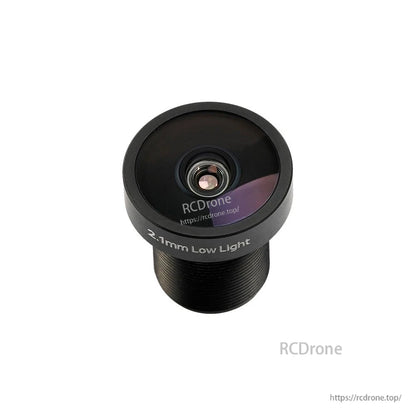Foxeer M12 2.1mm Low Light Lens, Foxeer M12 2.1mm low light FPV camera replacement lens with threaded barrel and black housing